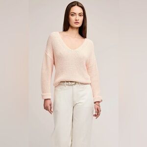 Gentle Fawn women's Spencer V-Neck Knit sweater cotton blend size XS Rosewater
